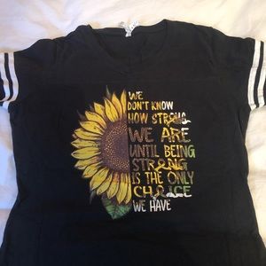 Sunflower inspiration shirt. Size medium.